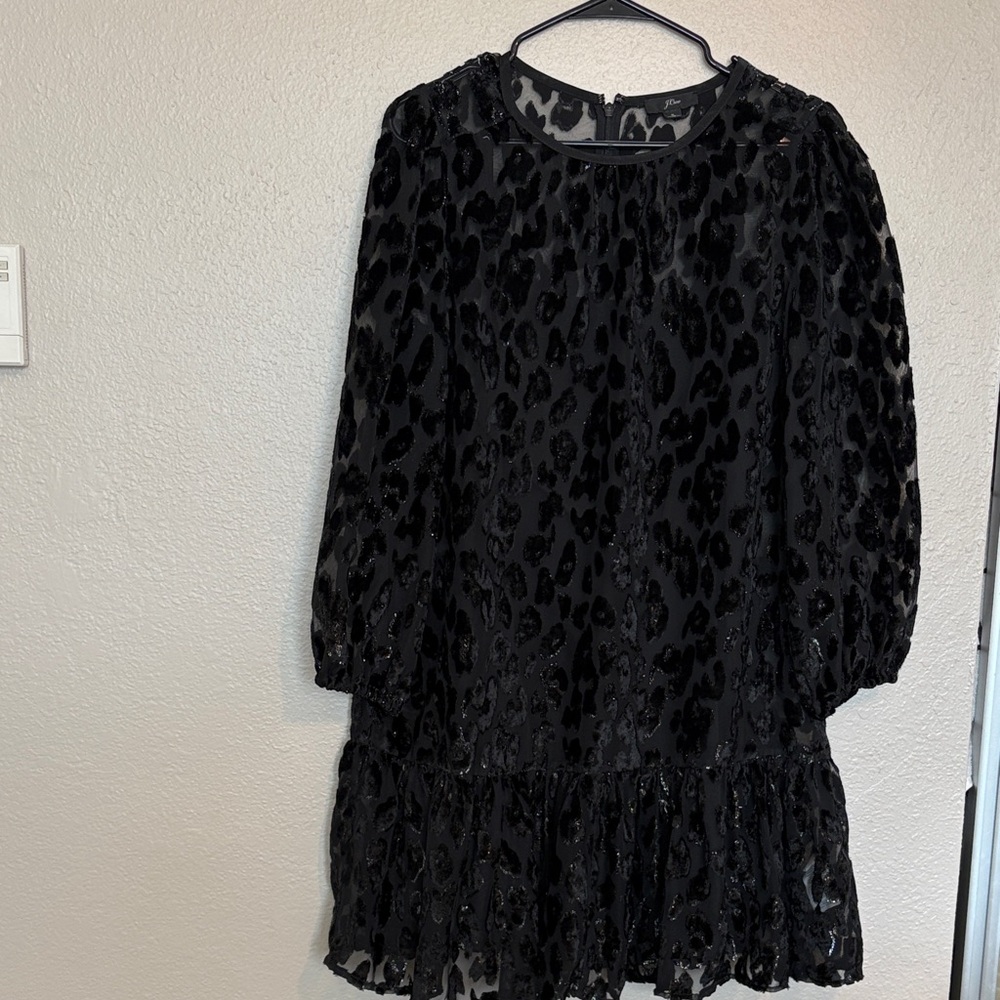 Stylish Black Leopard Print Dress.